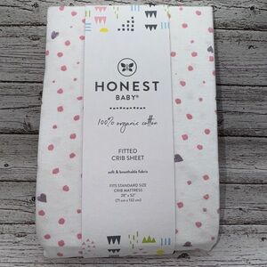 Honest Baby 100% Organic Cotton Fitted Crib Sheet Standard Size 28" x 52"